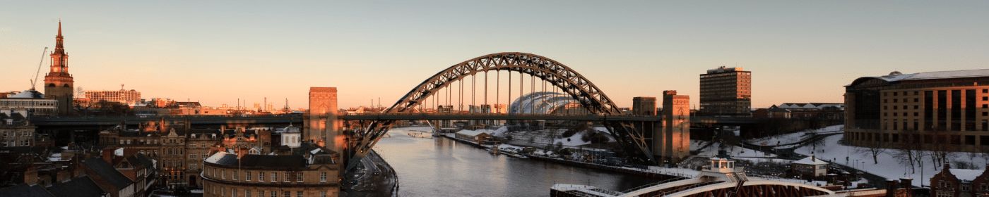 Scenic Panorama of Newcastle city, depicting the flower delivery areas of Newcastle.